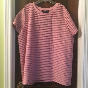 Eloquii pink with silver threads T-shirt. Size 18